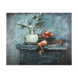 Still Life with Tangerine by Mercana Studio a Hand Embellished Textured Canvas by Mercana at Eve Furniture