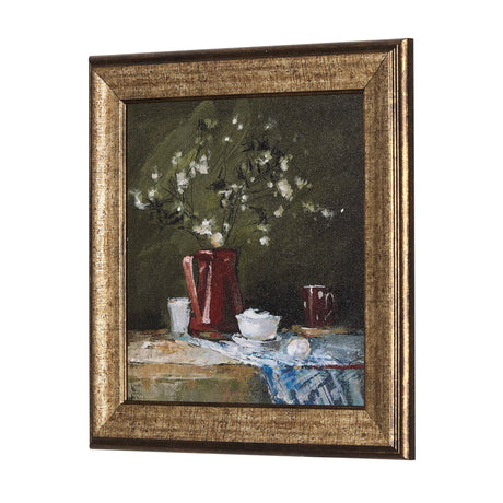 Still Life with Tangerine by Mercana Studio a Hand Embellished Textured Framed Art Print by Mercana at Eve Furniture