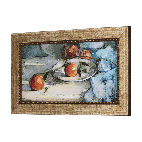 Still Life with Tangerine by Mercana Studio a Hand Embellished Textured Framed Art Print by Mercana at Eve Furniture