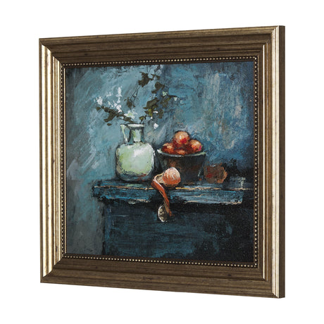 Still Life with Tangerine by Mercana Studio a Hand Embellished Textured Framed Art Print by Mercana at Eve Furniture