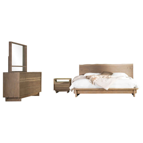 Stillwater Weathered Oak 4-Piece California King Bedroom Set by Coaster at Eve Furniture