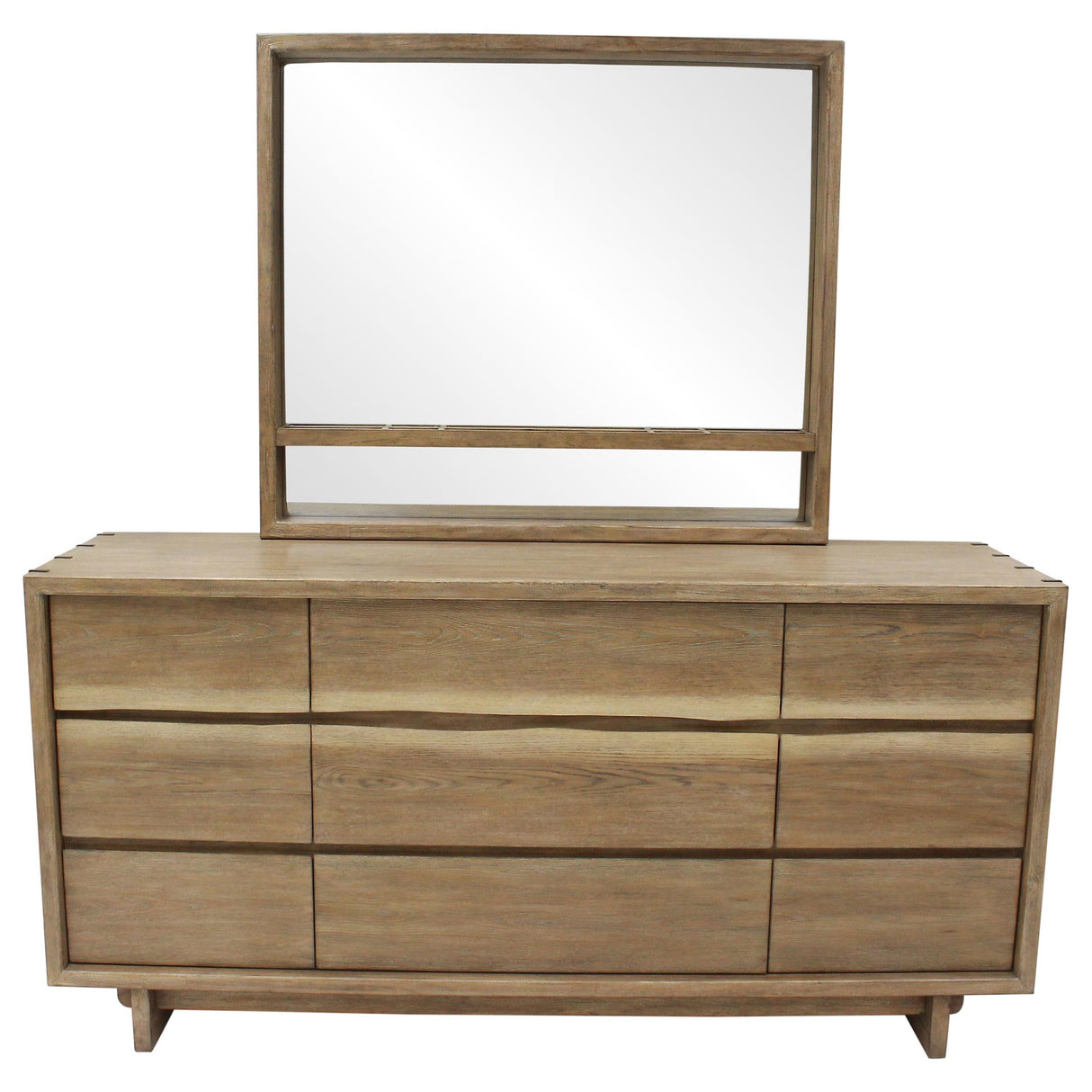 Stillwater Weathered Oak Dresser with Mirror by Coaster at Eve Furniture