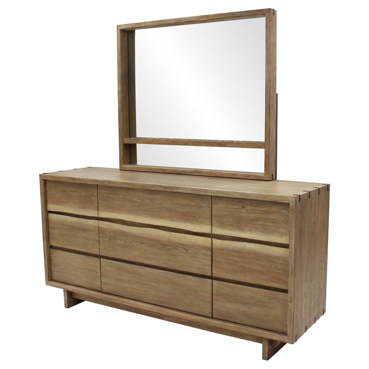 Stillwater Weathered Oak Dresser with Mirror by Coaster at Eve Furniture