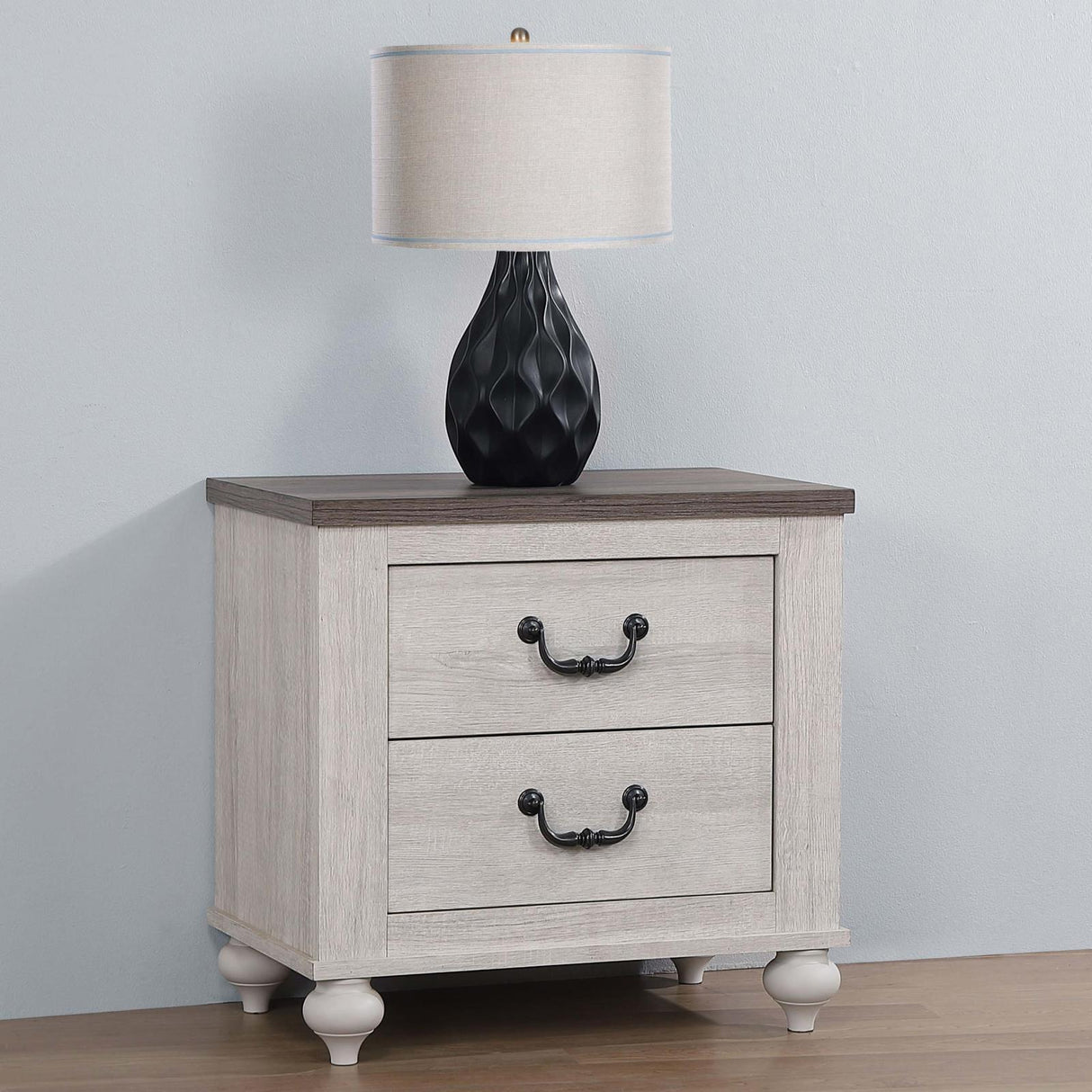 Stillwood 2-Drawer Nightstand Vintage Linen