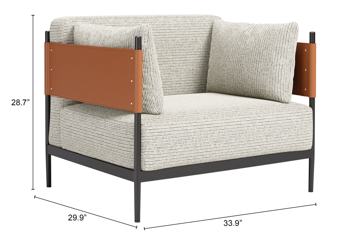 Stirbe Gray Armchair by Zuomod at Eve Furniture