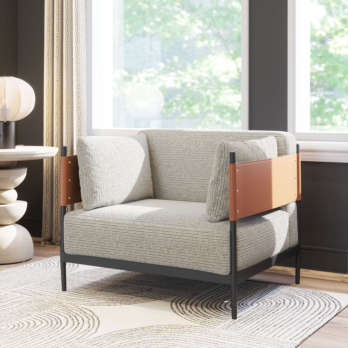 Stirbe Gray Armchair by Zuomod at Eve Furniture