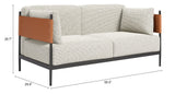 Stirbe Gray Loveseat by Zuomod at Eve Furniture