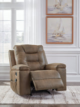 Stockworth Earth Recliner by Ashley at Eve Furniture