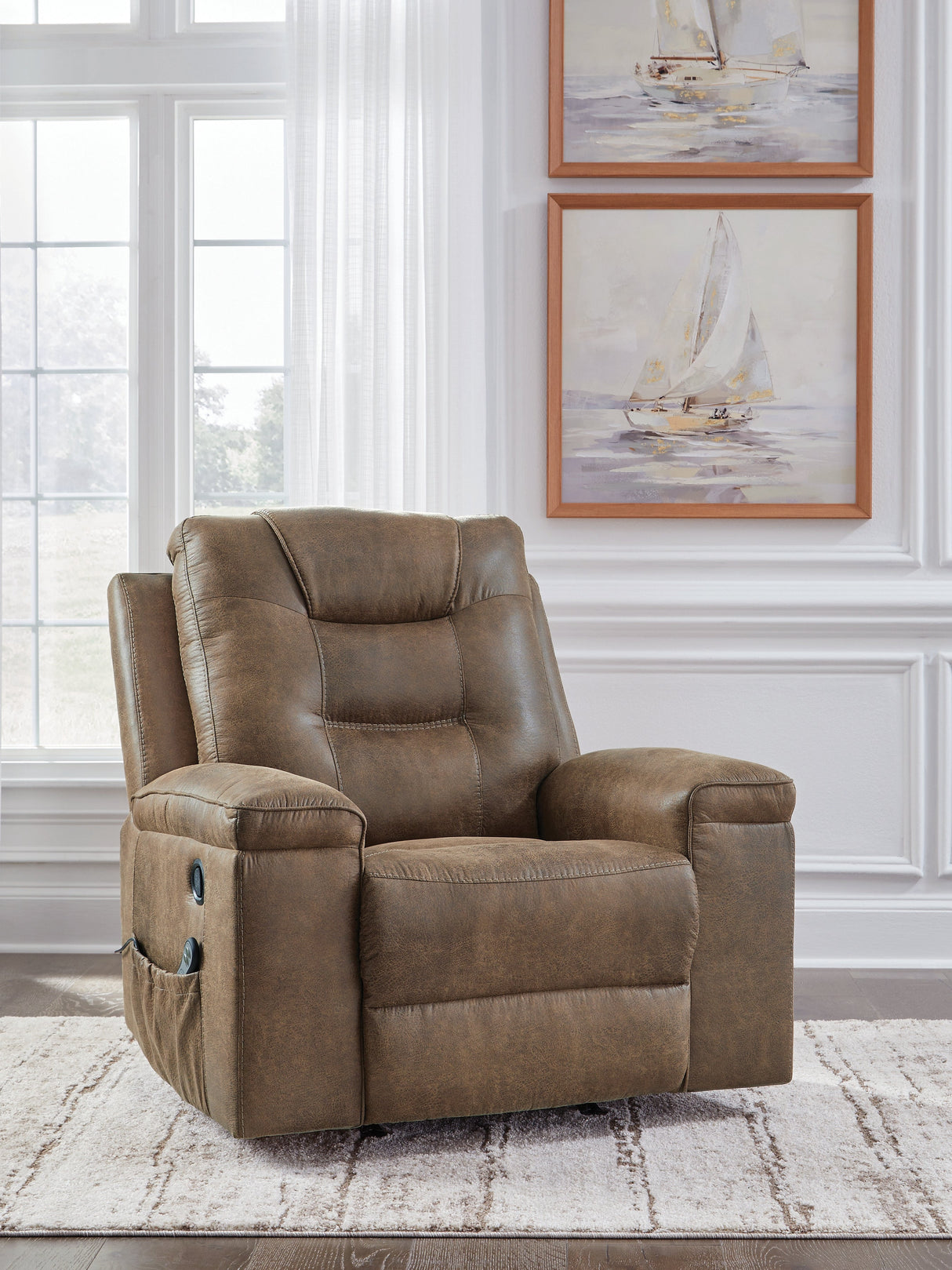 Stockworth Earth Recliner by ASHLEY FURNITURE at Eve Furniture