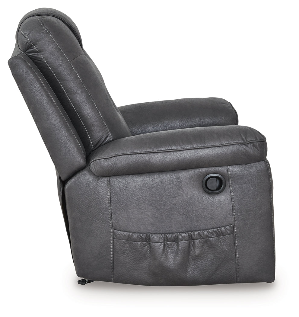 Stockworth Granite Recliner by Ashley at Eve Furniture