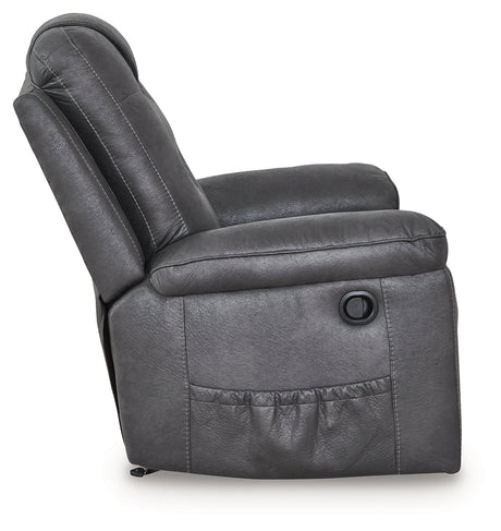 Stockworth Granite Recliner by Ashley at Eve Furniture