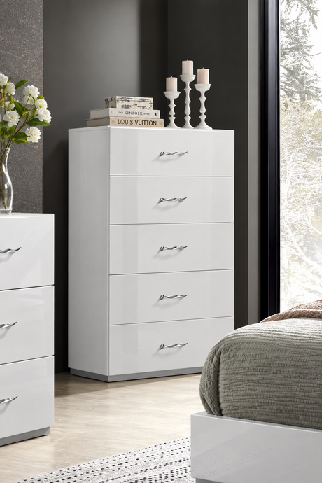 Stoholm White Chest by Furniture of America at Eve Furniture
