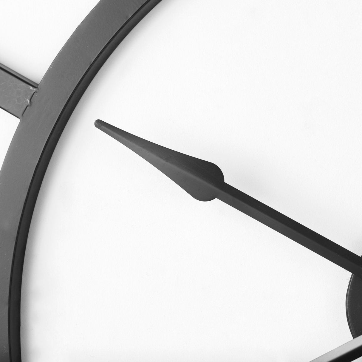 Stoke Round Black Iron Wall Clock by Mercana at Eve Furniture