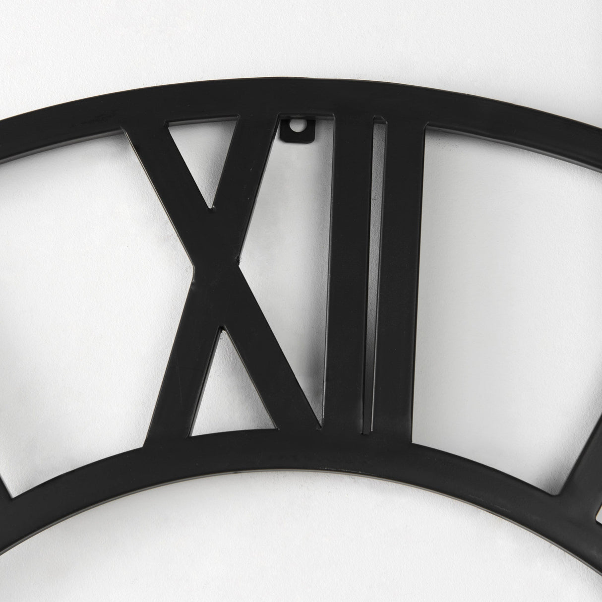Stoke Round Black Iron Wall Clock by Mercana at Eve Furniture