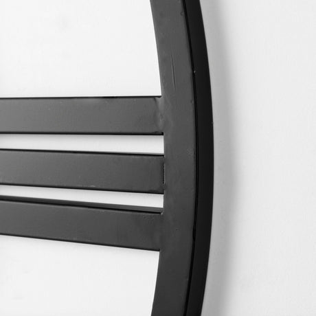 Stoke Round Black Iron Wall Clock by Mercana at Eve Furniture