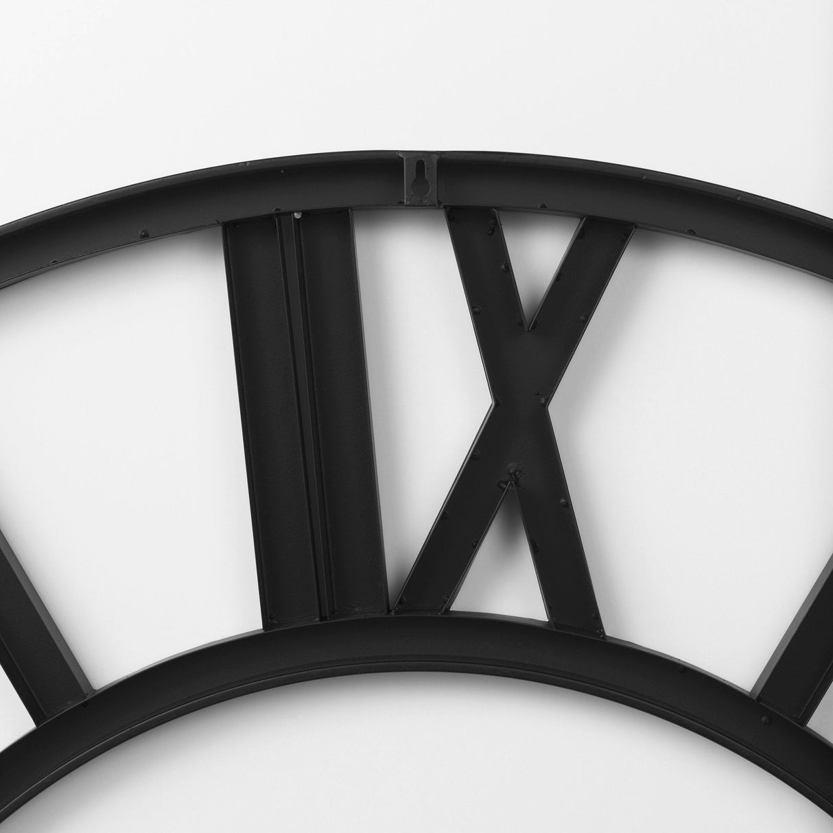 Stoke Round Black Iron Wall Clock by Mercana at Eve Furniture