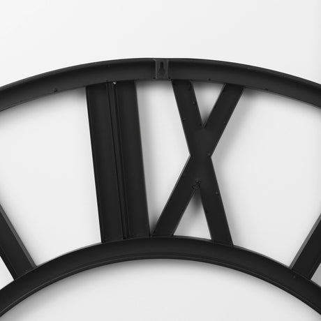 Stoke Round Black Iron Wall Clock by Mercana at Eve Furniture