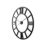 Stoke Round Black Iron Wall Clock by Mercana at Eve Furniture