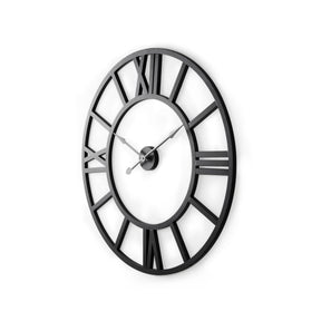 Stoke Round Black Iron Wall Clock by Mercana at Eve Furniture
