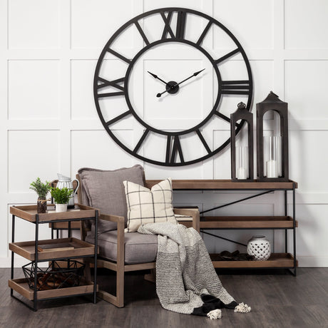 Stoke Round Giant Oversized Industrial Wall Clock by Mercana at Eve Furniture