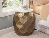Stomp Round End Table w/0.5″ Marble Top by Steve Silver at Eve Furniture