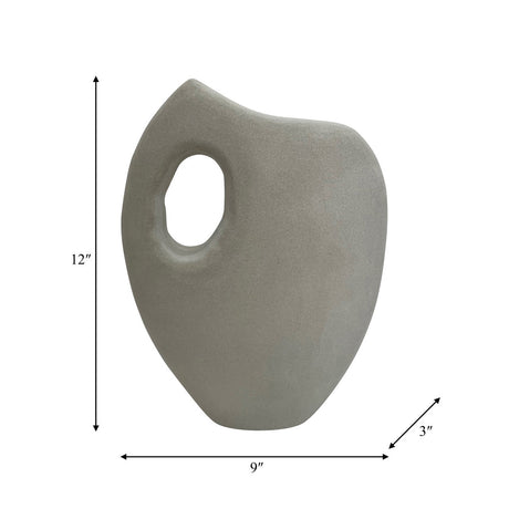 Stone, 12" Tribal Vase, Natural