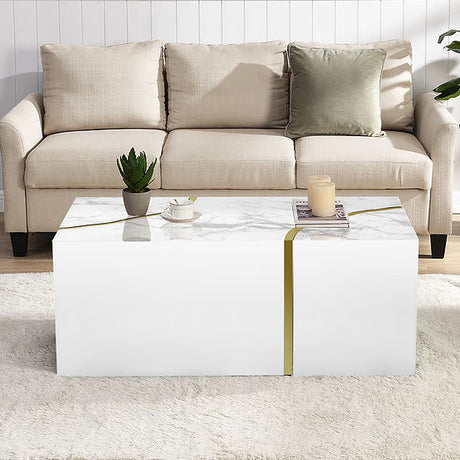 Stone White Coffee Table by New Era Innovations at Eve Furniture