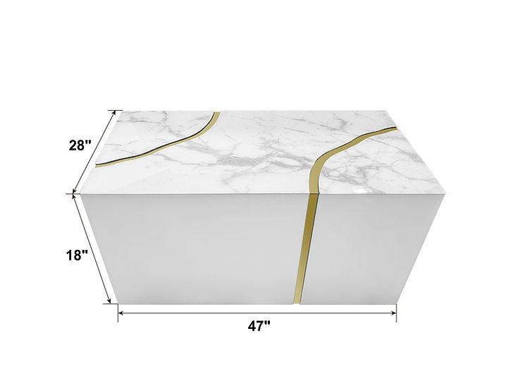 Stone White Coffee Table by New Era Innovations at Eve Furniture
