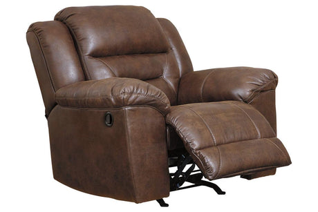 Stoneland Chocolate Manual Recliner by Ashley at Eve Furniture