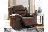 Stoneland Chocolate Manual Recliner by Ashley at Eve Furniture