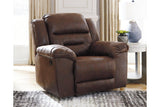 Stoneland Chocolate Manual Recliner by Ashley at Eve Furniture