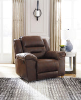 Stoneland Chocolate Manual Reclining Living Room Set by Ashley at Eve Furniture
