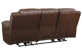 Stoneland Chocolate Manual Reclining Sofa by Ashley at Eve Furniture