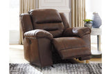 Stoneland Chocolate Power Recliner by Ashley at Eve Furniture