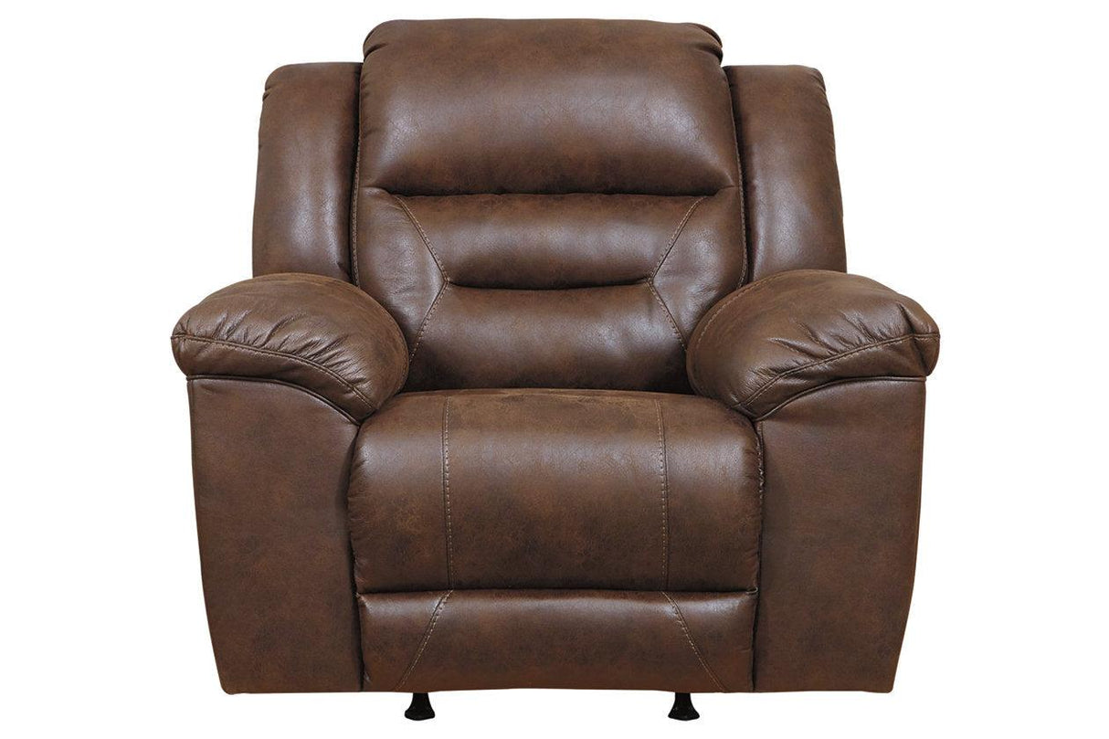 Stoneland Chocolate Power Recliner by Ashley at Eve Furniture