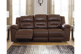 Stoneland Chocolate Power Reclining Sofa by Ashley at Eve Furniture