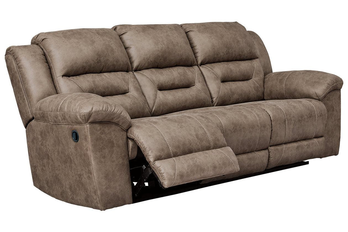 Stoneland Fossil Manual Reclining Sofa by Ashley at Eve Furniture