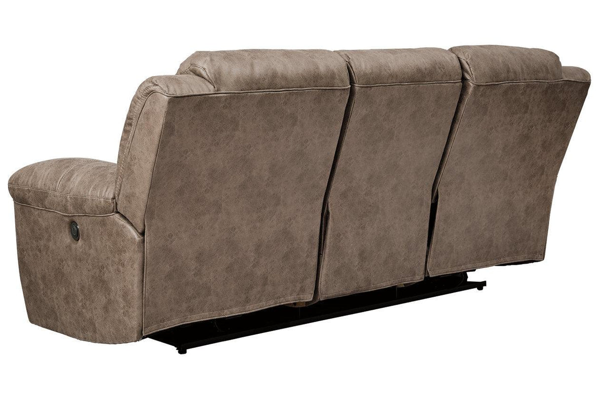 Stoneland Fossil Power Reclining Sofa by Ashley at Eve Furniture