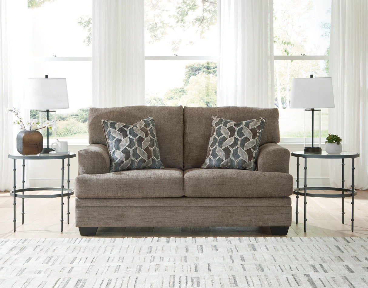 Stonemeade Nutmeg Loveseat by Ashley at Eve Furniture
