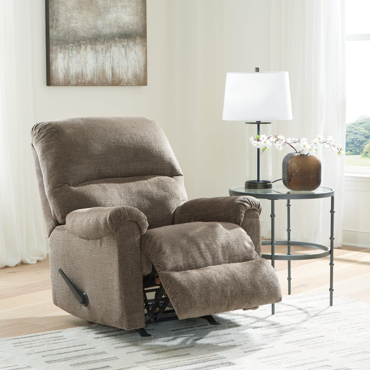 Stonemeade Nutmeg Manual Rocker Recliner by Ashley at Eve Furniture