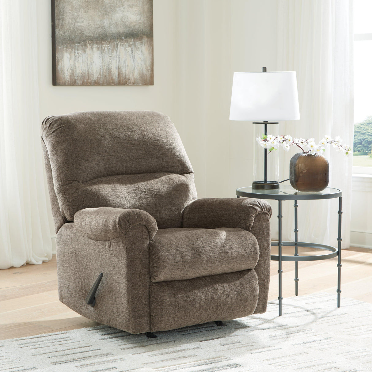 Stonemeade Nutmeg Manual Rocker Recliner by Ashley at Eve Furniture