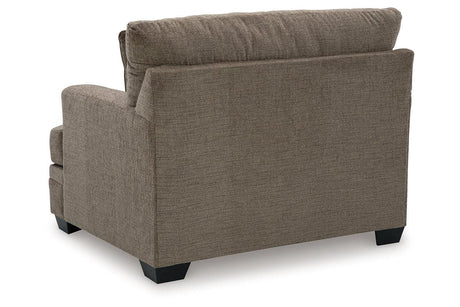 Stonemeade Nutmeg Oversized Chair and Ottoman by Ashley at Eve Furniture