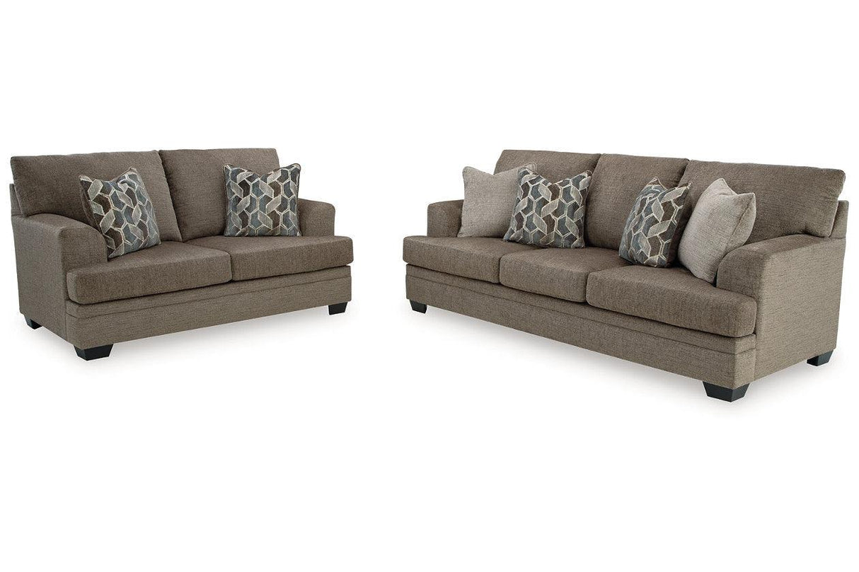 Stonemeade Nutmeg Sofa and Loveseat by Ashley at Eve Furniture