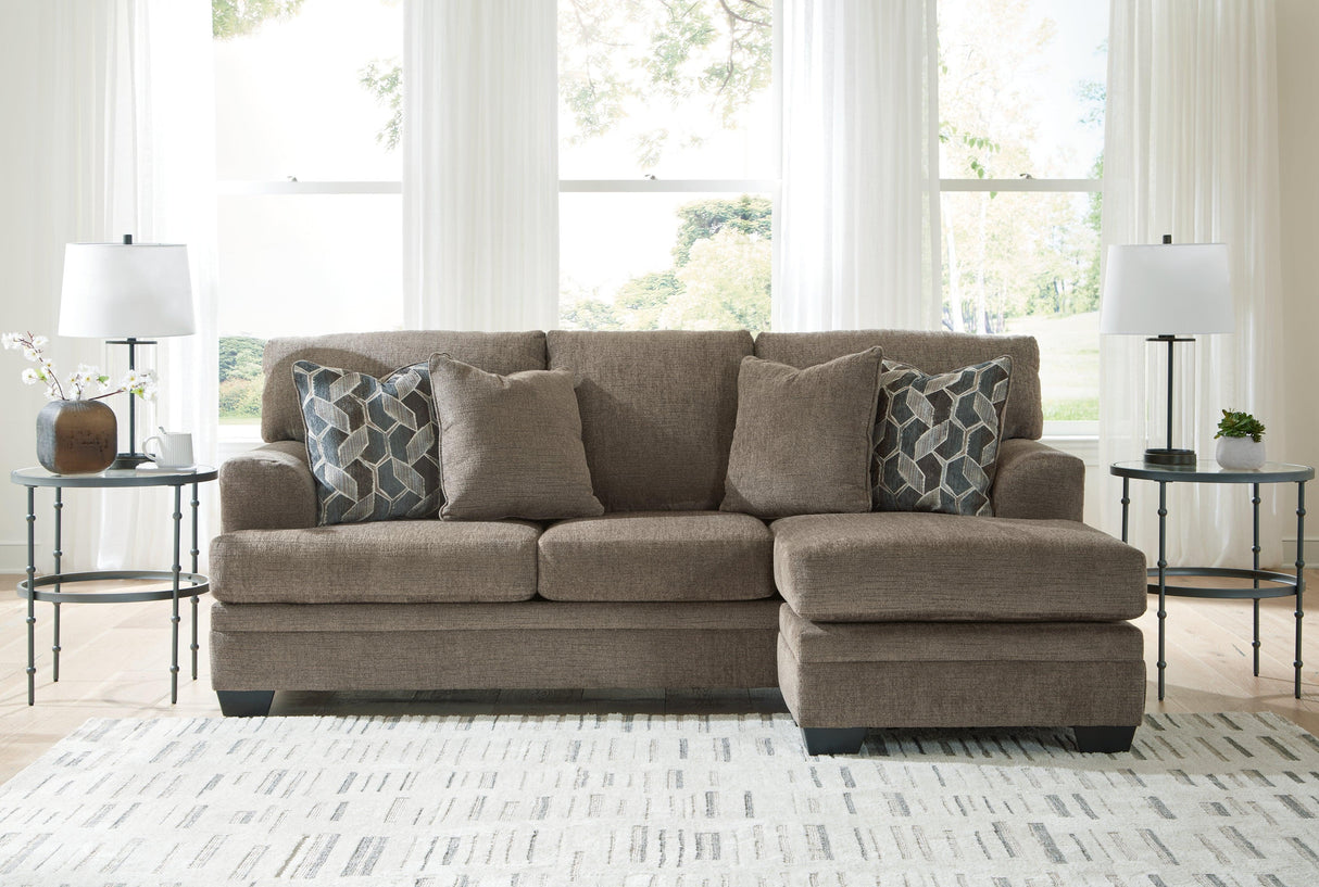 Stonemeade Nutmeg Sofa Chaise by Ashley at Eve Furniture