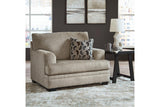 Stonemeade Taupe Oversized Chair and Ottoman by Ashley at Eve Furniture