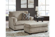 Stonemeade Taupe Oversized Chair and Ottoman by Ashley at Eve Furniture