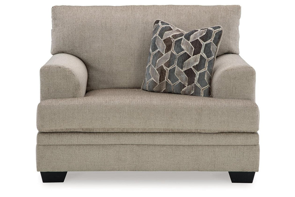 Stonemeade Taupe Oversized Chair and Ottoman by Ashley at Eve Furniture