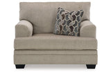 Stonemeade Taupe Oversized Chair and Ottoman by Ashley at Eve Furniture