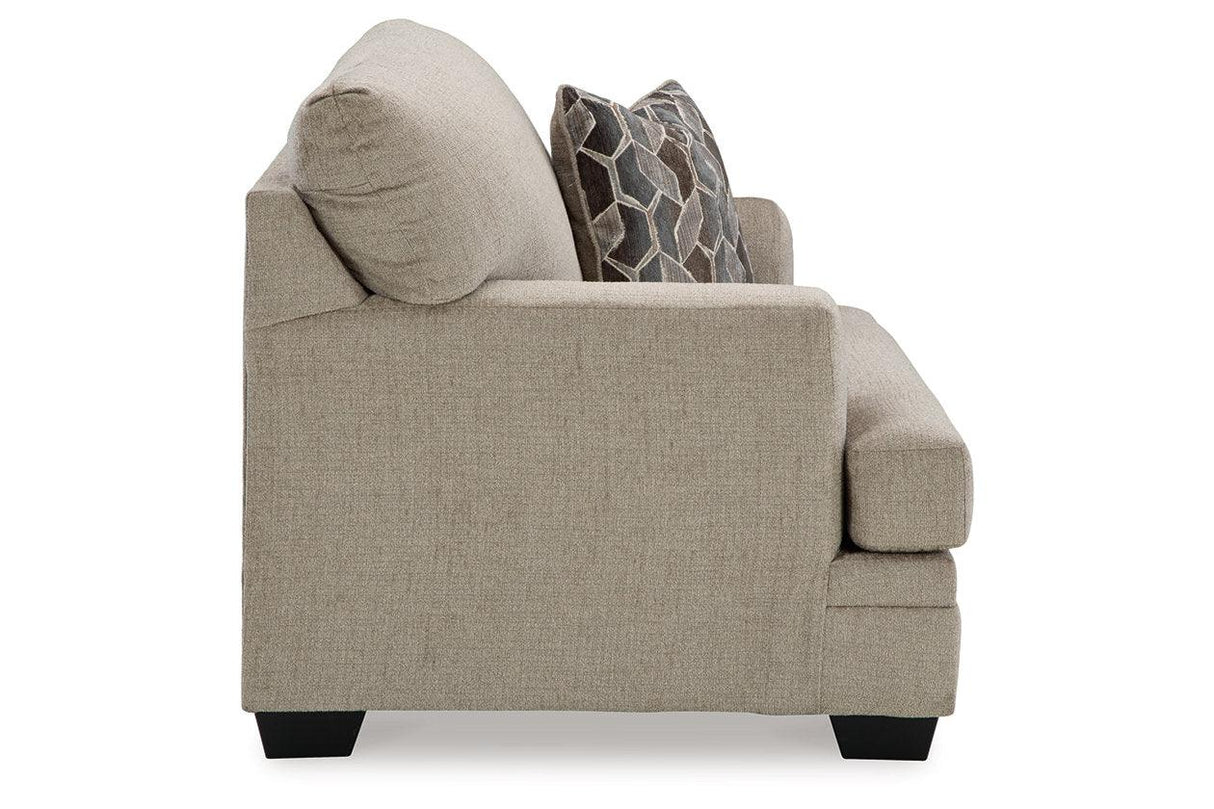 Stonemeade Taupe Oversized Chair and Ottoman by Ashley at Eve Furniture