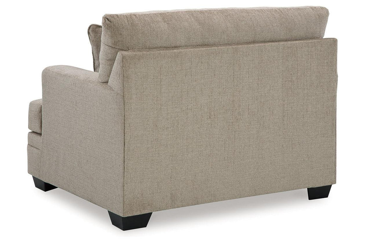 Stonemeade Taupe Oversized Chair and Ottoman by Ashley at Eve Furniture